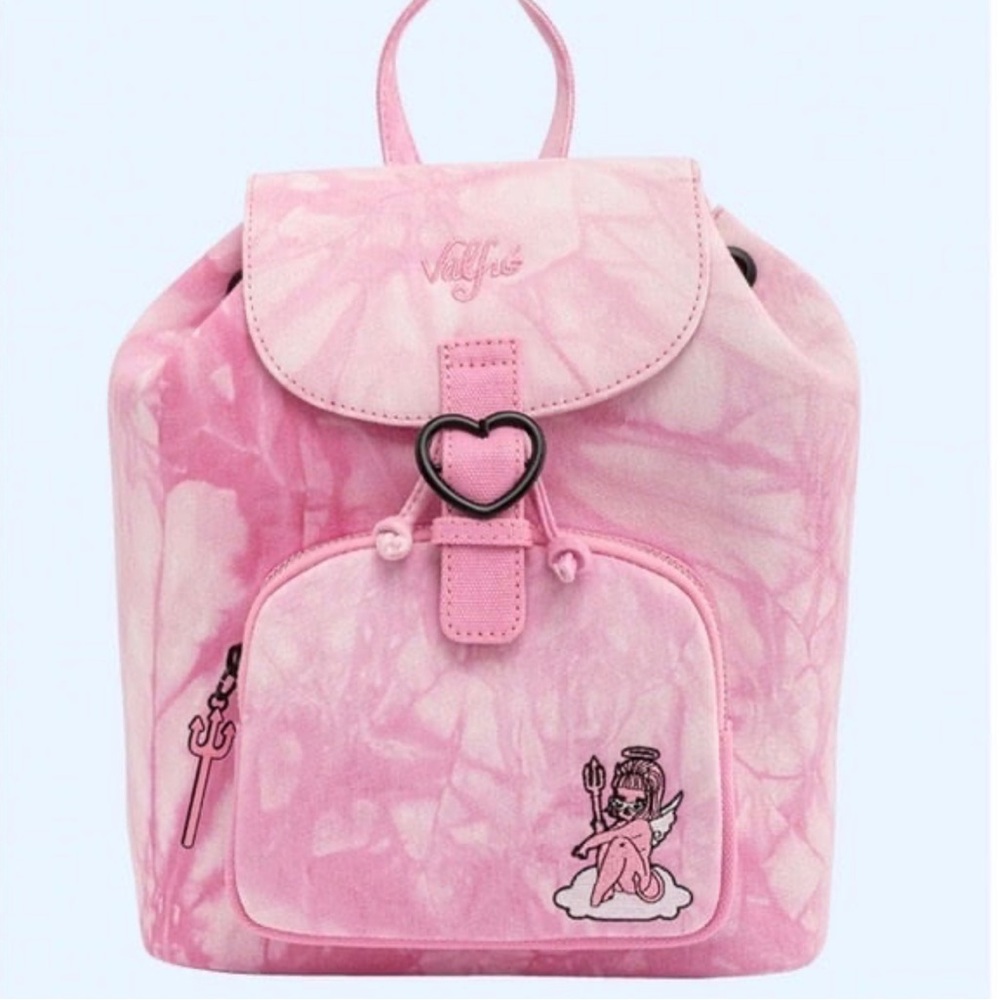Valfre Pink Acid Wash Tie-Dye Angel Mini Backpack